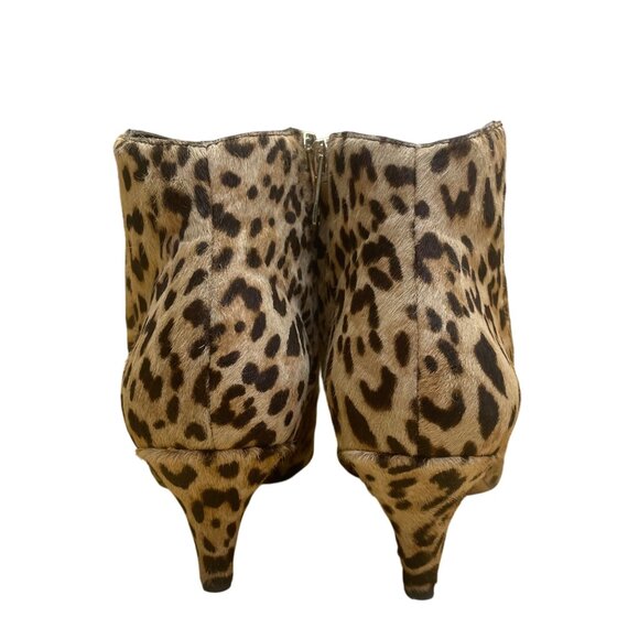 Sam Edelman Women’s Leopard Print Kinsey Leather Pointed Toe Ankle Boots Size 7 - Picture 5 of 12